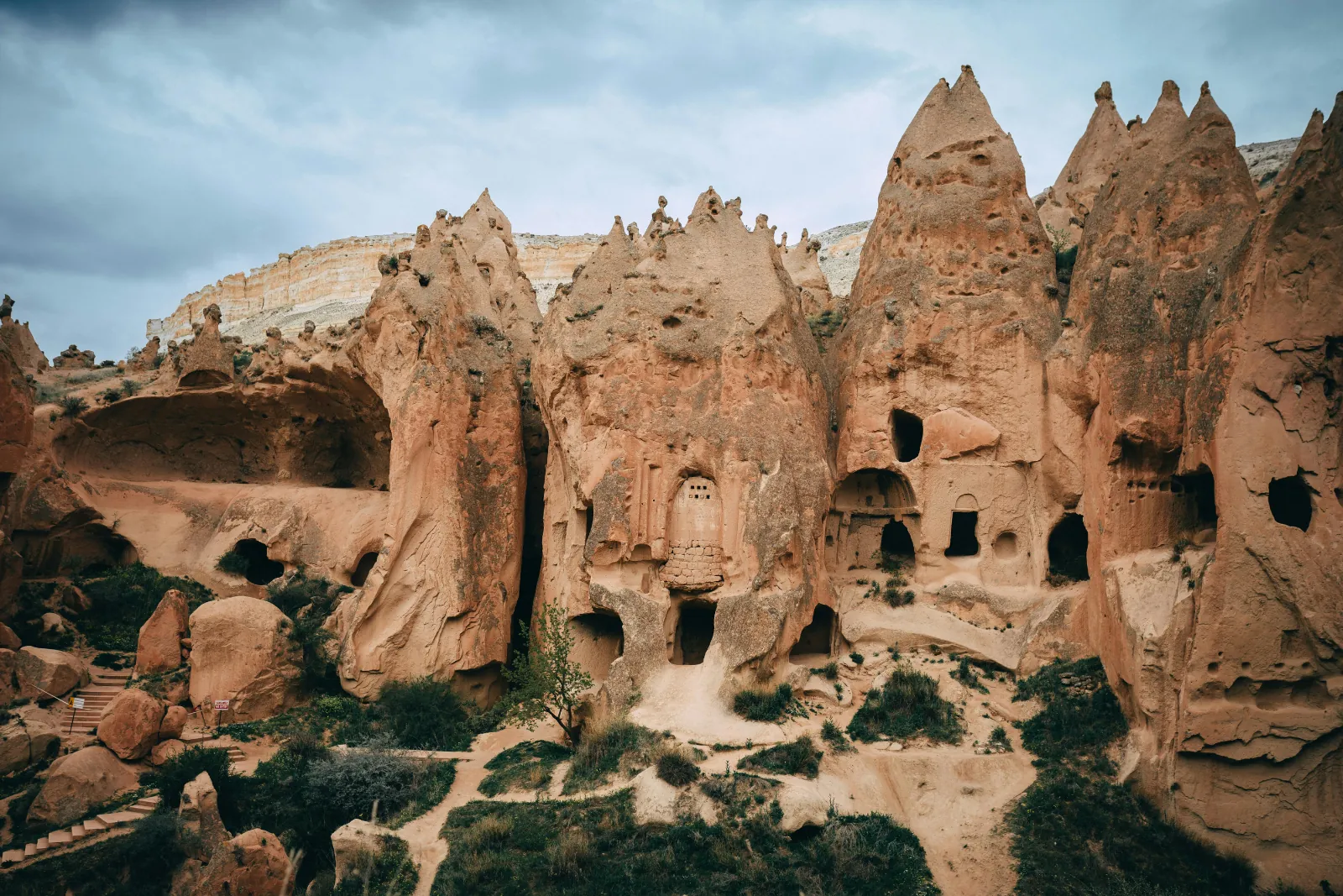 Paisagem rochosa da Capadócia na Turquia